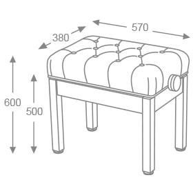 Hidrau – Schimmel BK9-E Klavierbank - Image 3