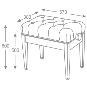 Hidrau – Schimmel BK9-I Klavierbank - Image 2