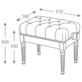 Hidrau – Schimmel BK9-R Klavierbank - Image 3