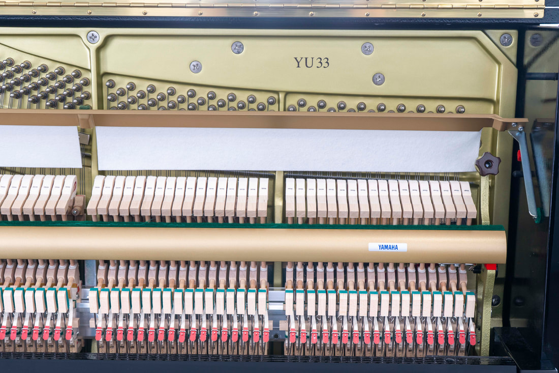 Originale Yamaha-Mechanik und Hammerköpfe des Yamaha YU33